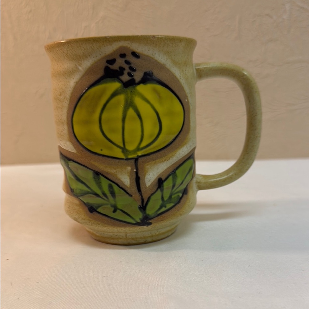 Rustic Stoneware Mug with Earthy Tones